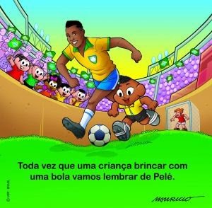 Pelé é homenageado por Mauricio de Sousa nas redes sociais